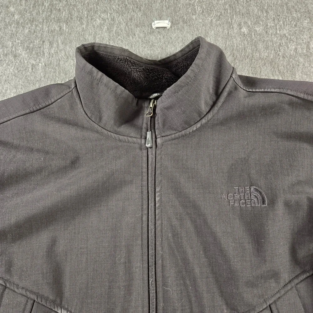 North Face Apex Chromium Thermal Jacket‎ Mens XXL Black Fleece Lined Softshell